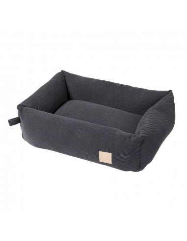 Cama para perro de pana FuzzYard Life Slate Grey (talla S)