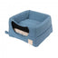Cama cueva para gatos de algodón FuzzYard Life French Blue