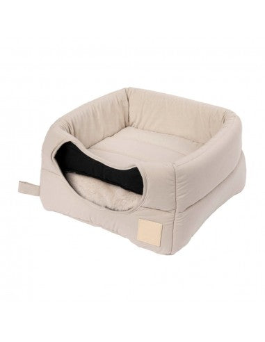 Cama cueva para gatos de algodón FuzzYard Life Sandstone