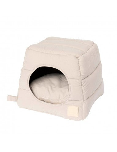 Cama cueva para gatos de algodón FuzzYard Life Sandstone