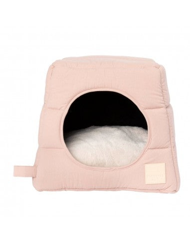 Cama cueva para gatos de algodón FuzzYard Life Soft Blush