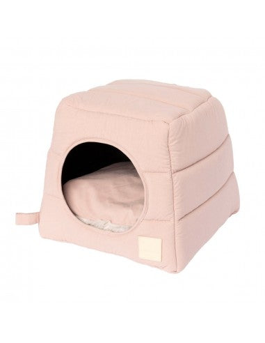 Cama cueva para gatos de algodón FuzzYard Life Soft Blush