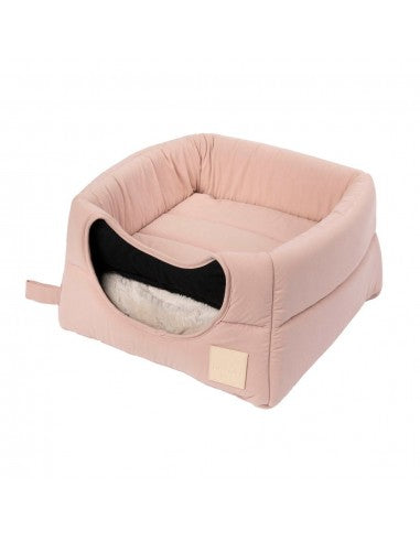 Cama cueva para gatos de algodón FuzzYard Life Soft Blush
