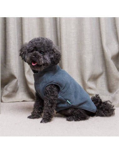 Chaqueta de pana para perros FuzzYard Life Slate Grey