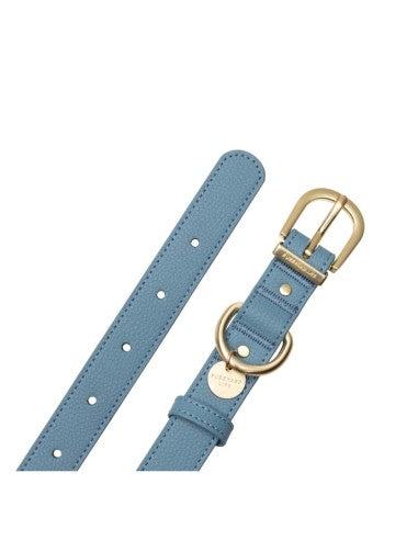Collar de perro cuero vegano FuzzYard Atelier French Blue (talla L)
