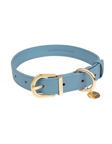 Collar de perro cuero vegano FuzzYard Atelier French Blue (talla L)