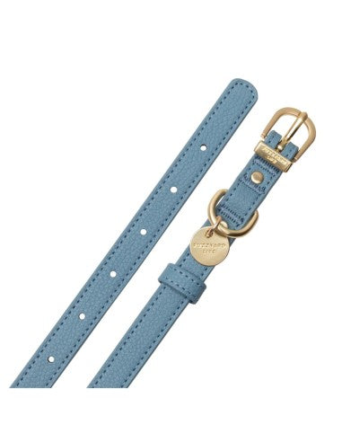 Collar de perro cuero vegano FuzzYard Atelier French Blue (talla S)