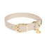 Collar de perro cuero vegano FuzzYard Atelier Sandstone (talla L)