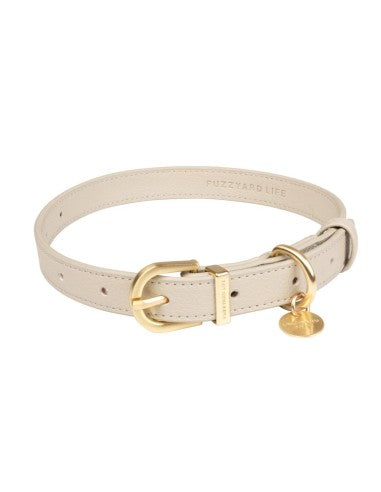 Collar de perro cuero vegano FuzzYard Atelier Sandstone (talla M)