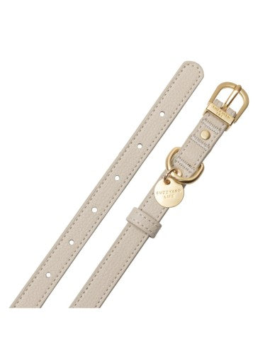 Collar de perro cuero vegano FuzzYard Atelier Sandstone (talla S)