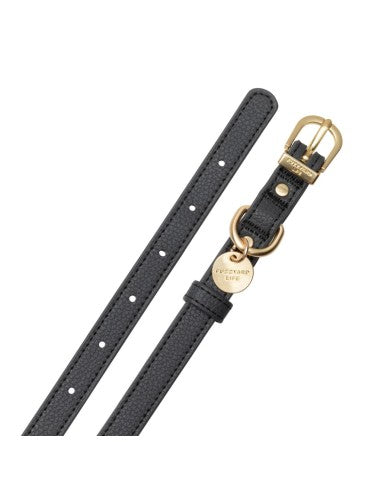 Collar de perro cuero vegano FuzzYard Atelier Slate Grey (talla S)