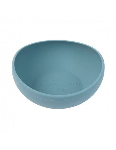 Comedero para perro de silicona FuzzYard Life French Blue (talla L)