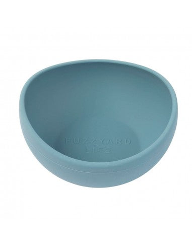 Comedero para perro de silicona FuzzYard Life French Blue (talla M)