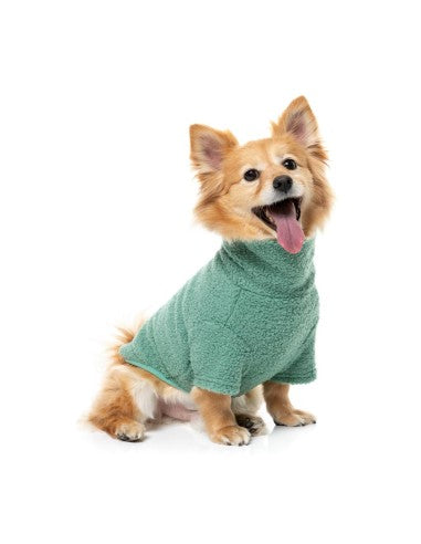Jersey bouclé para perros FuzzYard Life Myrtle Green