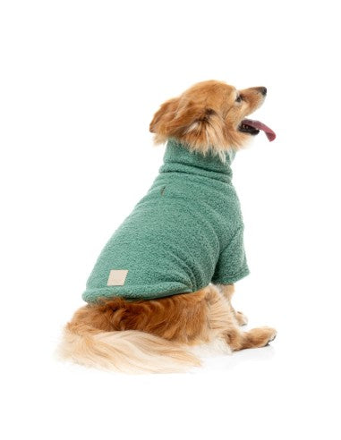 Jersey bouclé para perros FuzzYard Life Myrtle Green