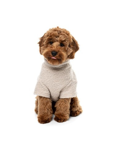 Jersey bouclé para perros FuzzYard Life Sandstone