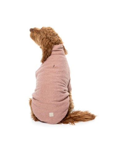 Jersey bouclé para perros FuzzYard Life Soft Blush