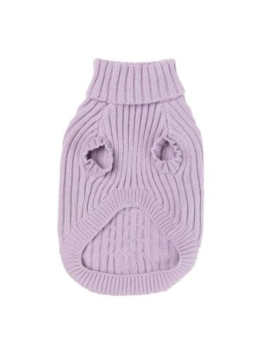 Jersey de punto trenzado para perros FuzzYard Life Lila