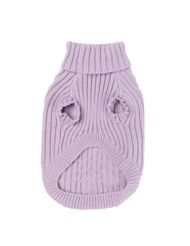 Jersey de punto trenzado para perros FuzzYard Life Lila