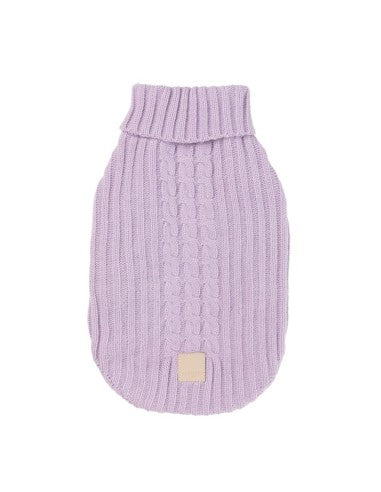 Jersey de punto trenzado para perros FuzzYard Life Lila