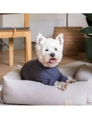 Pijama de tacto suave para perros FuzzYard Life Slate Grey