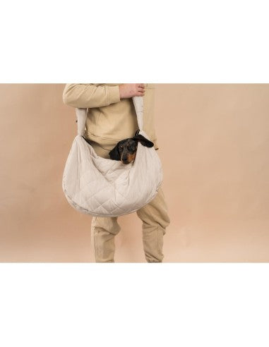 Transportín bandolera para perros FuzzYard Life Sandstone
