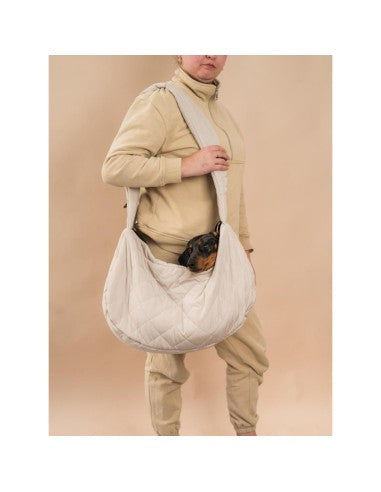 Transportín bandolera para perros FuzzYard Life Sandstone