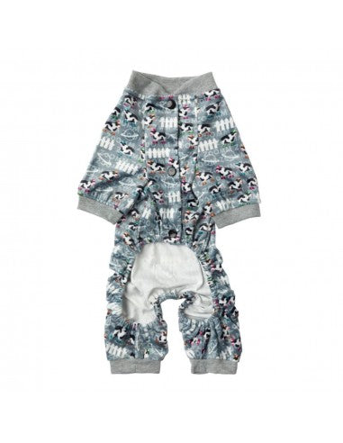 Pijama para perros frioleros FuzzYard Cosmic Cows talla 4