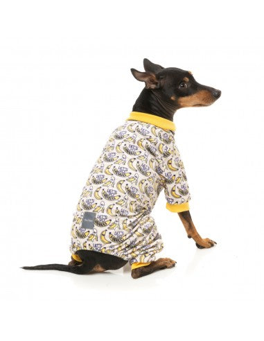 Pijama para perros frioleros FuzzYard Go Bananas (talla 2)