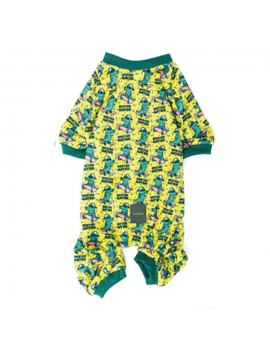 Pijama para perros frioleros FuzzYard Sk8ter Gator (talla 1)