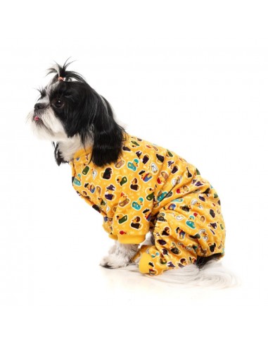 Pijama de felpa para perros FuzzYard What The Duck talla 6