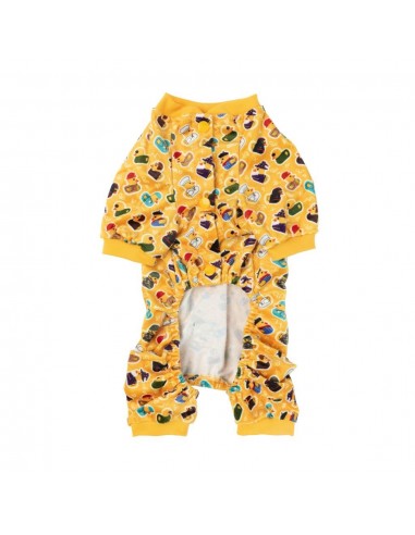 Pijama de felpa para perros FuzzYard What The Duck talla 6