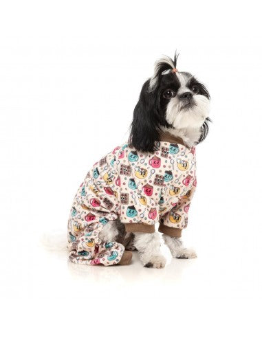 Pijama de felpa para perros FuzzYard Breakfast Blitz talla 7