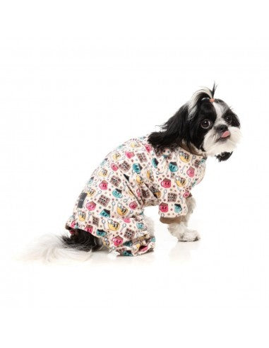 Pijama de felpa para perros FuzzYard Breakfast Blitz talla 7