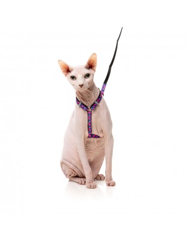 Arnés para gatos con correa FuzzYard Wild One Bubblegum
