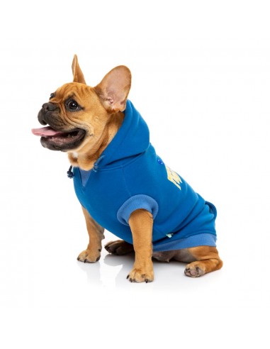 Sudadera con capucha para perros FuzzYard State azul talla 1