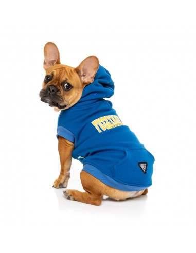 Sudadera con capucha para perros FuzzYard State azul talla 1