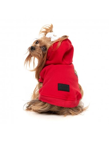 Sudadera con capucha para perros FuzzYard The Homies rojo (talla 1)