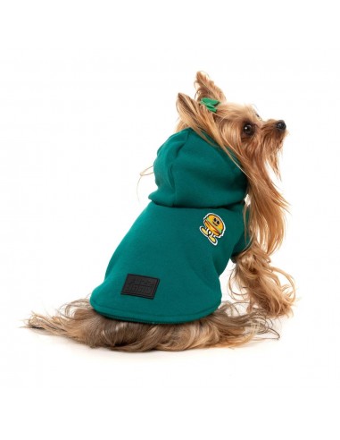 Sudadera con capucha para perros FuzzYard The Homies verde (talla 1)