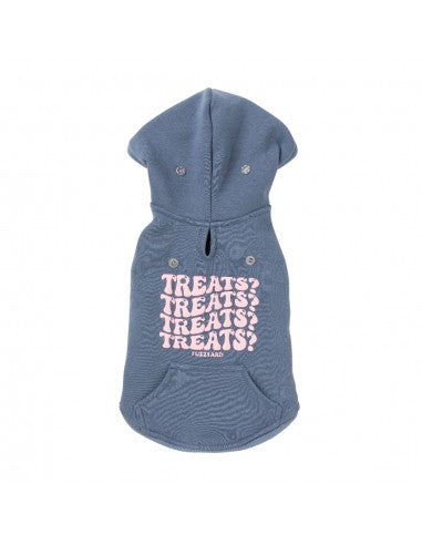 Sudadera con capucha para perros FuzzYard Treats azul (talla 7)