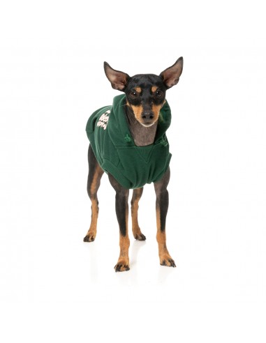 Sudadera con capucha para perros FuzzYard Treats verde (talla 1)