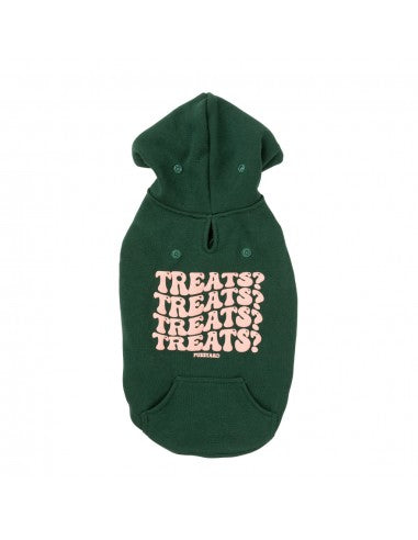 Sudadera con capucha para perros FuzzYard Treats verde (talla 6)