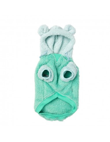 Sudadera con capucha para perros FuzzYard Winnie teal (talla 3)