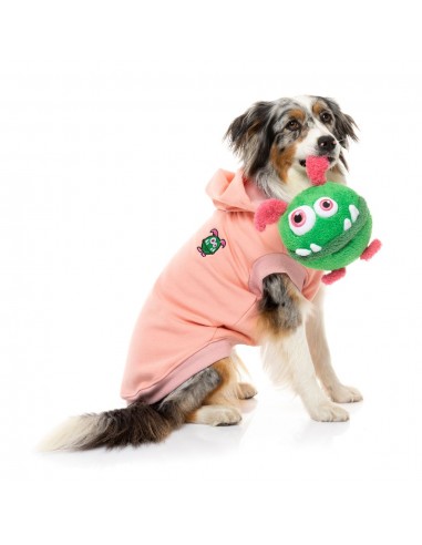 Sudadera con capucha para perros FuzzYard Yardsters rosa (talla 5)