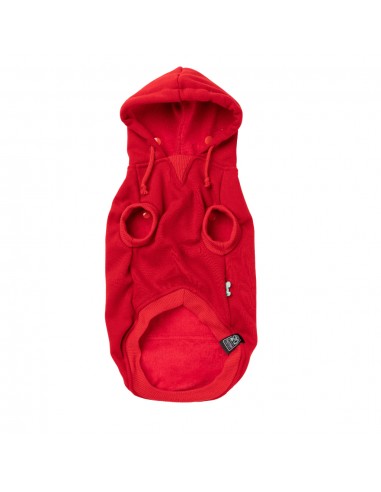 Sudadera con capucha para perros FuzzYard Zoomies rojo (talla 1)