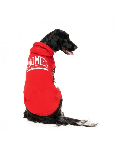 Sudadera con capucha para perros FuzzYard Zoomies rojo (talla 1)