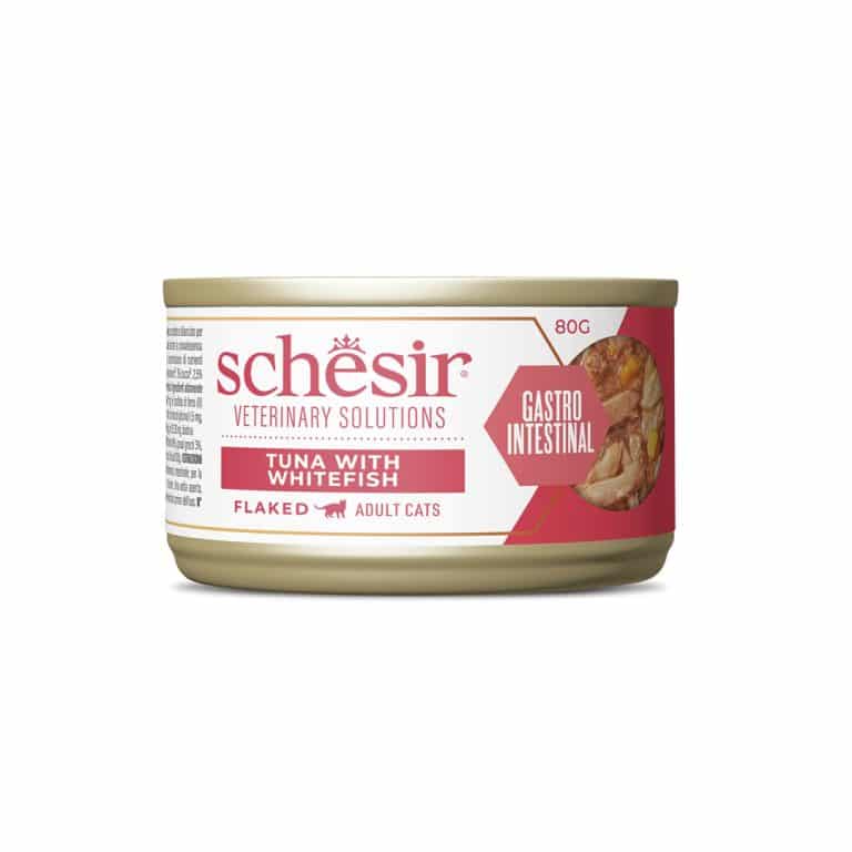 Schesir dieta gastrointestinal atún con pescado blanco desmenuzado para gatos - imagen 2
