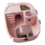 Hábitat compacto para hámster rosa con escondite, comedero, bebedero, escalera y rueda