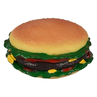 Hamburguesa gigante de vinilo 15 cm para perros