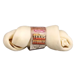 Hueso de nudo Texas Bubble de piel de vacuno para perros